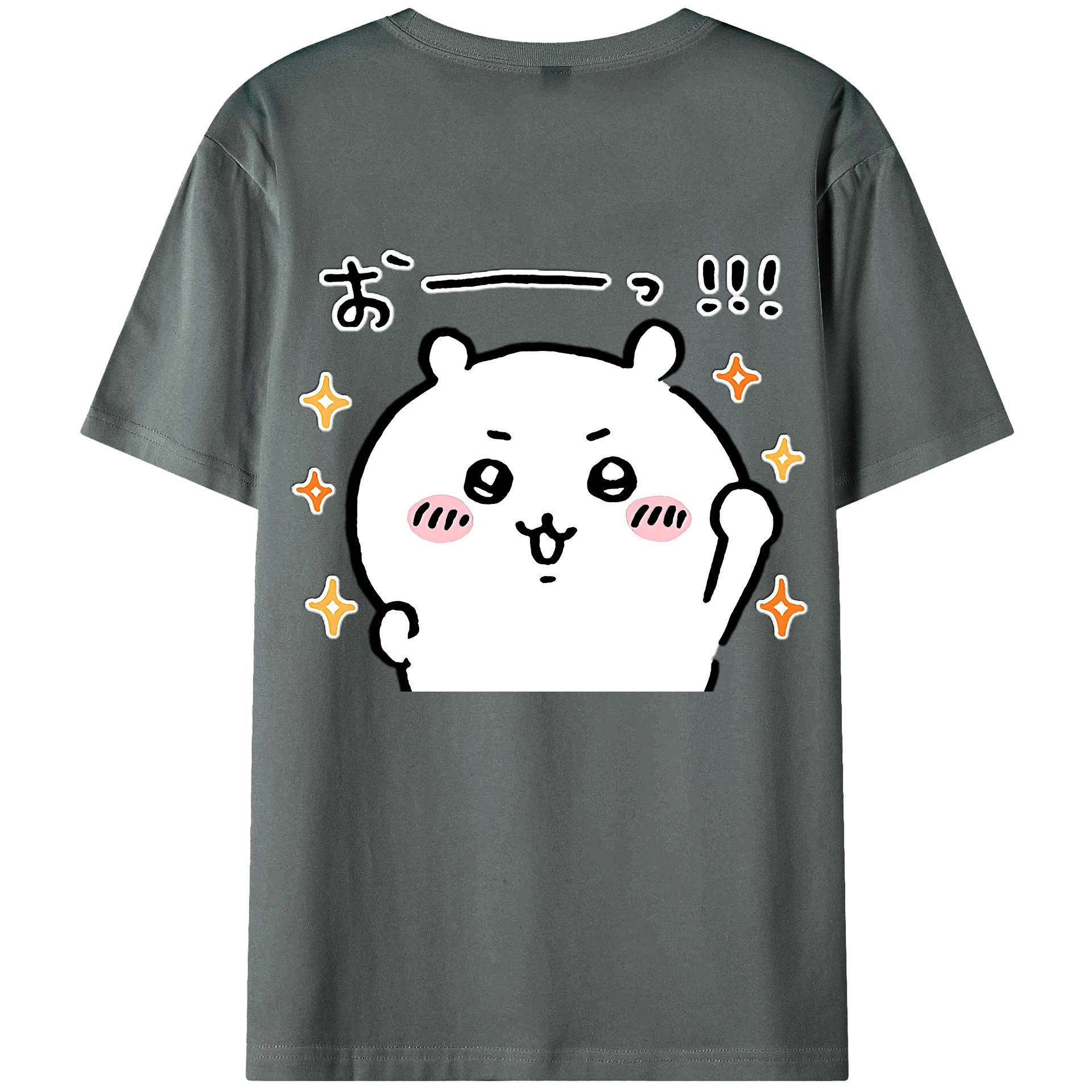 （画像用） ちいかわ ちいかわ Chii-kawa chiikawa 綿100％ メンズ半袖Tシャツ（バックプリント） 通気性